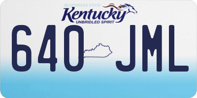 KY license plate 640JML