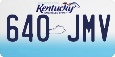 KY license plate 640JMV