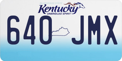 KY license plate 640JMX