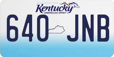 KY license plate 640JNB