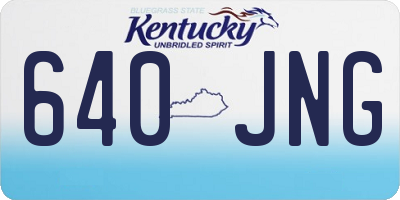 KY license plate 640JNG