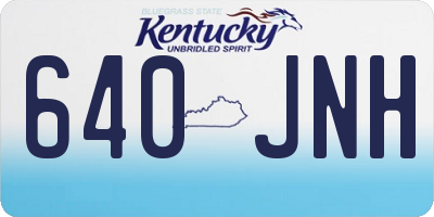 KY license plate 640JNH
