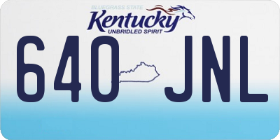 KY license plate 640JNL