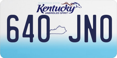KY license plate 640JNO