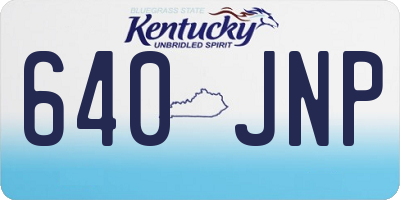 KY license plate 640JNP