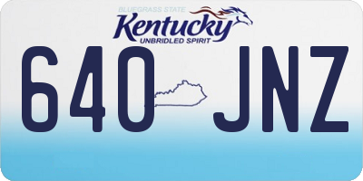 KY license plate 640JNZ
