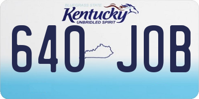 KY license plate 640JOB
