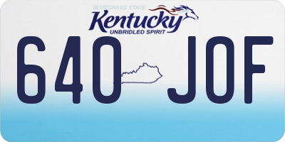 KY license plate 640JOF