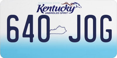 KY license plate 640JOG