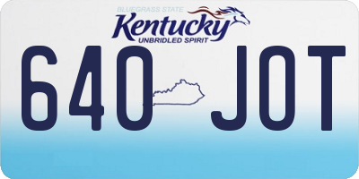 KY license plate 640JOT