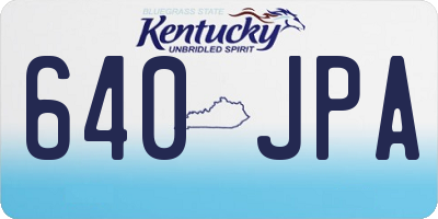 KY license plate 640JPA