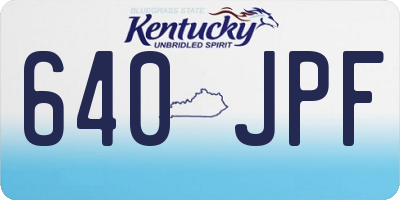 KY license plate 640JPF