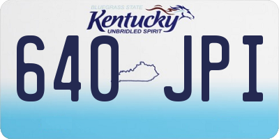 KY license plate 640JPI