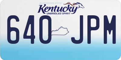 KY license plate 640JPM