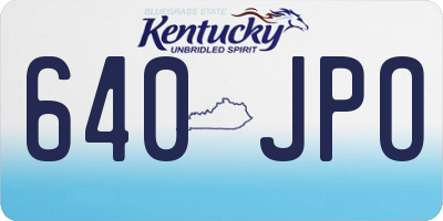 KY license plate 640JPO