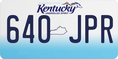 KY license plate 640JPR