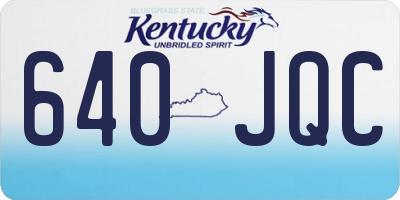 KY license plate 640JQC
