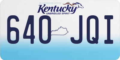 KY license plate 640JQI