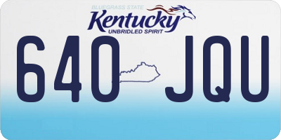 KY license plate 640JQU