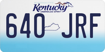 KY license plate 640JRF