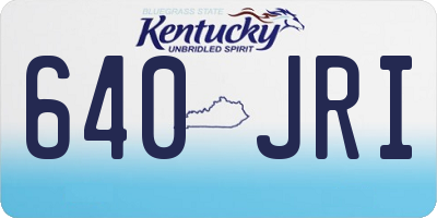 KY license plate 640JRI
