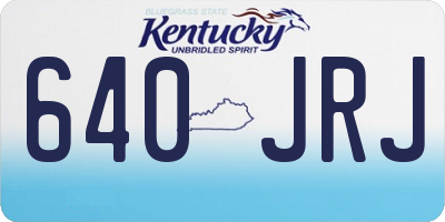KY license plate 640JRJ