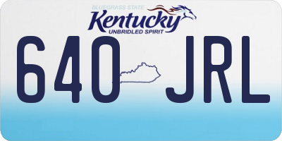 KY license plate 640JRL