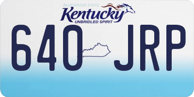 KY license plate 640JRP
