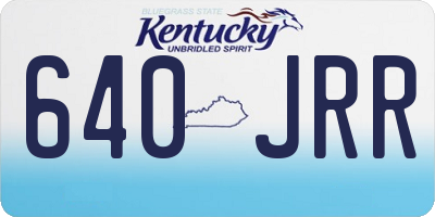 KY license plate 640JRR