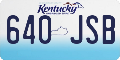 KY license plate 640JSB