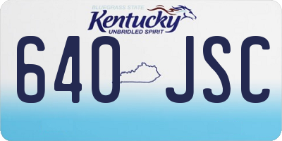 KY license plate 640JSC