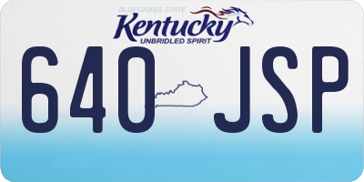 KY license plate 640JSP