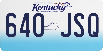 KY license plate 640JSQ