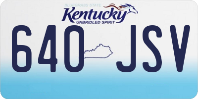 KY license plate 640JSV