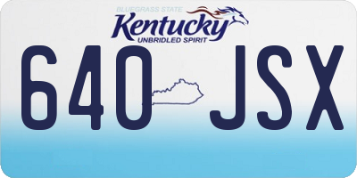 KY license plate 640JSX