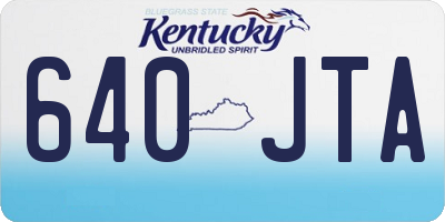 KY license plate 640JTA