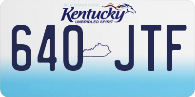 KY license plate 640JTF