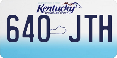 KY license plate 640JTH