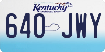 KY license plate 640JWY