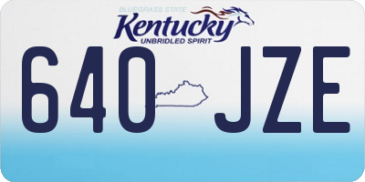 KY license plate 640JZE