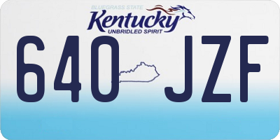 KY license plate 640JZF