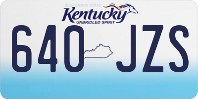 KY license plate 640JZS