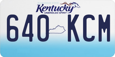 KY license plate 640KCM
