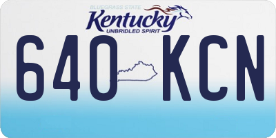 KY license plate 640KCN
