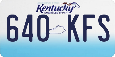 KY license plate 640KFS