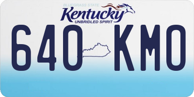 KY license plate 640KMO