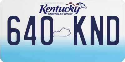 KY license plate 640KND