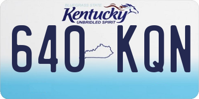 KY license plate 640KQN