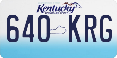 KY license plate 640KRG