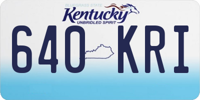 KY license plate 640KRI